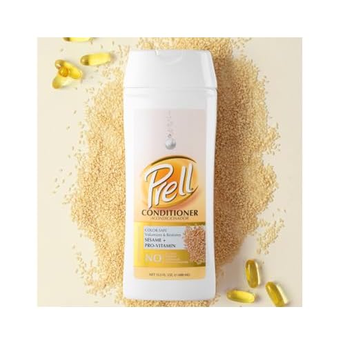 Prell Sesame + Pro-Vitamin Shampoo & Conditioner for Thinning Hair, Color Safe, Volumizes & Restores 13.5 fl. oz.