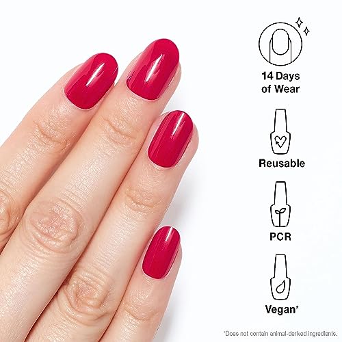 Bundle of OPI xPress/On Press On Nails, With Nail Glue, Short Pink Nails,Strawberry Margarita + OPI Repair Mode Bond Building Nail Serum, Clear, 0.3 fl oz