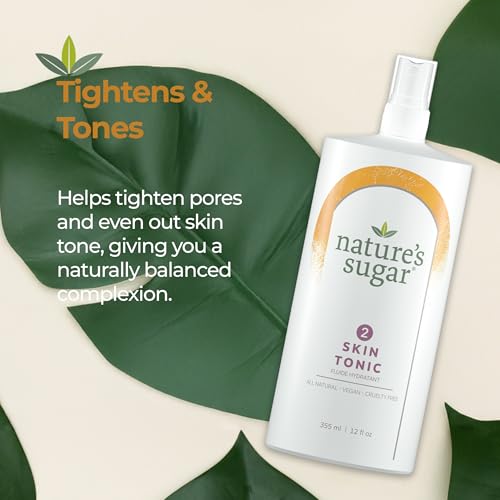 Nature¡¯s Sugar Skin Tonic ? Hydrating Pre & Post Sugar Wax Care Spray for Face & Body ? Cooling Toner Supports Smooth Sugaring, Pore Prep & Moisturizing Skin Wellness for Women & Men ? 355 ml