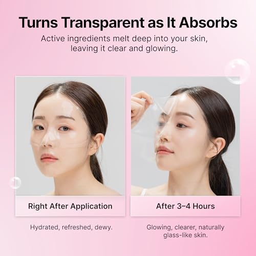 Collagen Hydration Mask, 100-Dalton Ultra-Low Molecular Collagen & Peptide Complex, Deep Hydration, Elasticity & Pore Care, 34g / 1.19 oz (1 Sheet) x 4ea