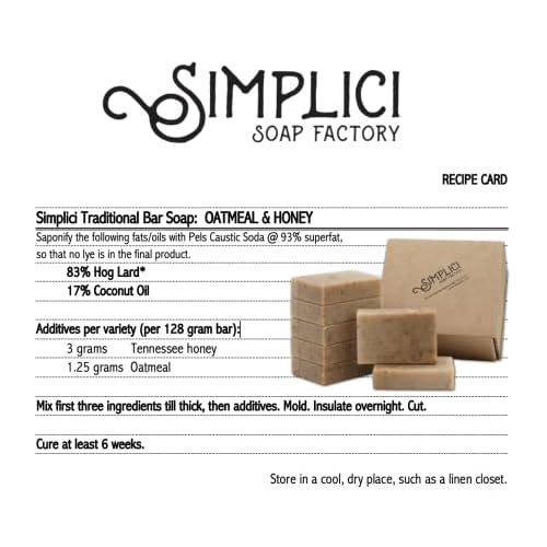 SIMPLICI Oatmeal & Honey Bar Soap Bulk Box (7 bars)