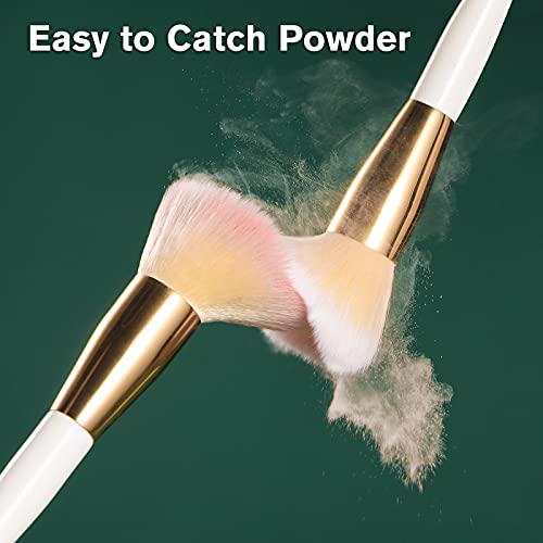 Makeup Brushes Set 10Pcs Professional Kabuki Foundation Eyeshadow Blush Blending Lip Full Face Cosmetic Kit W/Makeup Brush Set with Holder