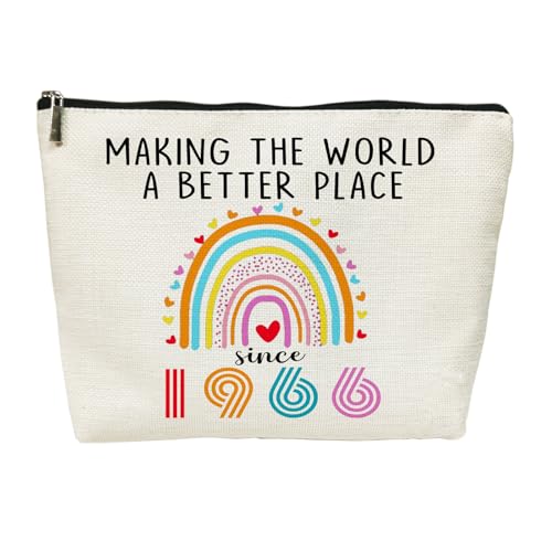 60th Birthday Gifts for Women Her Cosmetic Bags, Happy 60th Birthday Decorations for Wife, Mom, Grandma, Friend, 1966 60 Year Old Gift Ideas Makeup Bag (1966)