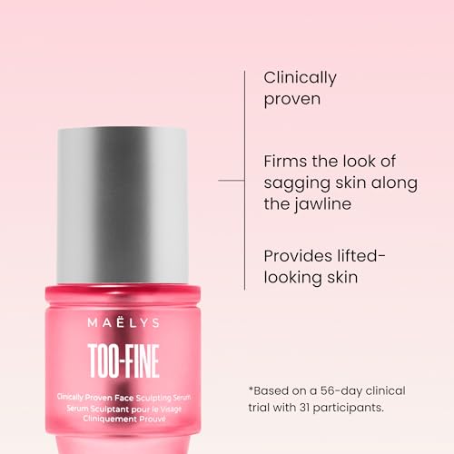 MA?LYS TOO-FINE Face Serum for Women - Firming Anti-Aging Serum with Glaucine & Bacillus Ferment - Helps Lift the Look of Sagging Skin on Jawline, Cheekbones & Under Eyes (15 mL)