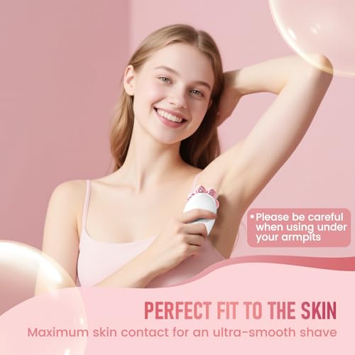 Electric Razors for Women, 7D Rotary Shaver for Legs Bikini Rechargeable, Wet/Dry Hair Removal Kit for Whole Body, Cordless Lady Trimmer Groomer, Wider Shaving Surface, Peach