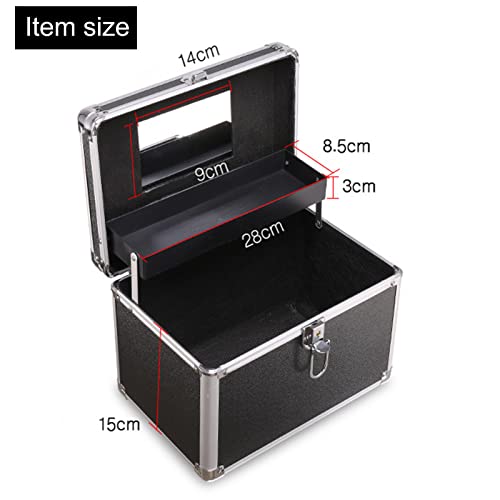 Cosmetic Organizer Box Portable Make Up Case Lockable Storage Box for Jewelry & Make Up Tools