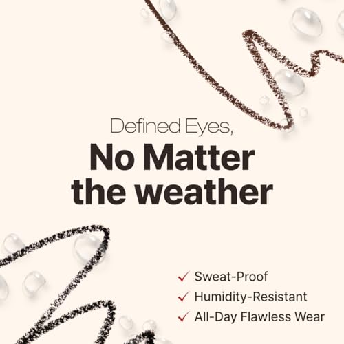 CLIO Extreme Gelpresso Pencil Eyeliner, Gel Smooth Waterproof Formula, One Swipe High Pigment Color, Smudge Resistant Long Wear, Creamy Glide, Blend Control, Defined Eye Precision (001 Black Brown)