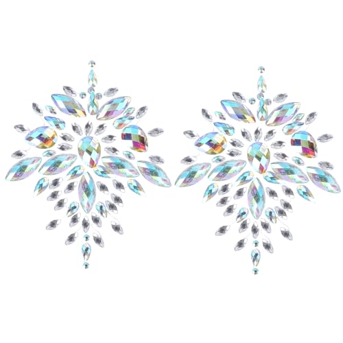 Rhinestone Face Gems Body Jewelry Stickers Rhinestone Women Bra Breast Pasties Carnival Party Body Stickers