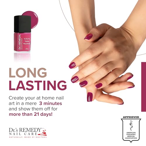 Dr¡¯s Remedy 3 Pack Nail Polish Kit - Hop To It, Be Hopeful Trio - Non Toxic and Organic All Natural Enriched Nail Strengthener - HOPEFUL Hot Pink/RESILIENT Rose/AMITY Amethyst