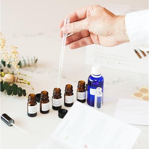 Perfume Making Kit Create Your Own Signature Perfume with 5 Premium Fragrance Oils, Perfumer¡¯s Alcohol, Reusable Glass Atomiser, and Custom Naming Stickers