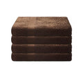 13x13 | Premium Washcloth Set | Absorbent, Ring Spun, Washcloths, Hand towels for Bathroom, 100% Cotton, Face Towels, fingertip towels, Soft, For Daily Use (Pack of 4) (Dark Brown, 13x13)