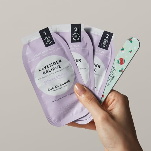 VOESH Mini Mani Gift Set - Complete 3-Step Hand Treatment: Includes 3 sugar scrubs, cream masks, and massage butters to exfoliate, moisturize & nourish dry hands - K-Beauty Korean Skincare
