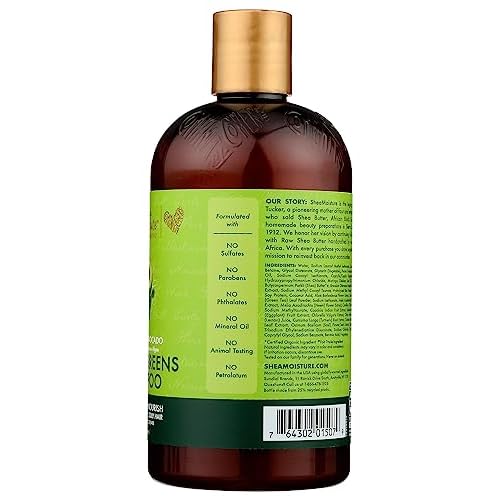 SHEA MOISTURE Moringa Avocado Power Greens Shampoo, 13 FZ