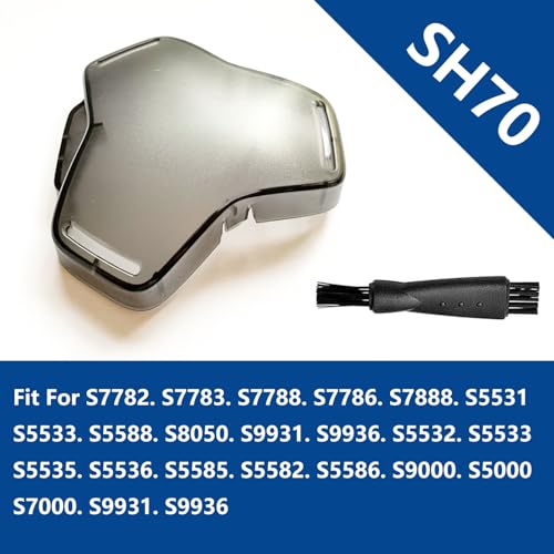 Shaver Head Protective Cap, for Series 7000 Razor Head Cover, Plastic Protective Dustproof Cap for Men's Shaver S9000, S5000, S7000, S8050, S9931, S9936, S5532 and Cleaning Brush Set