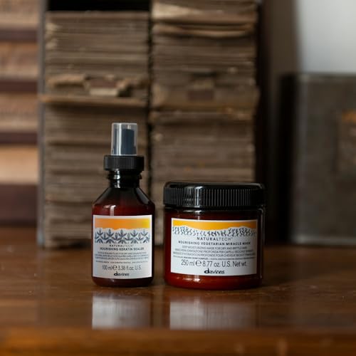 Davines Naturaltech Nourishing Keratin Sealer, Restructuring & Hydrating for Dry & Damaged Hair - With Vegetal Keratin - Seals Cuticles & Prevents Split Ends, Travel Size, 3.38 Fl Oz