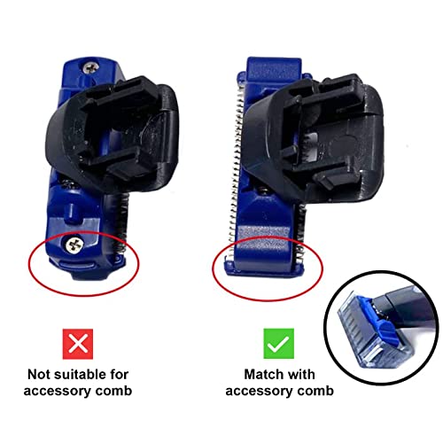6PCS LinMei Replacement Shaver Heads for 1st Generation Micro Touch Solo Men's Trimmer with 2 Cleaning Brushes