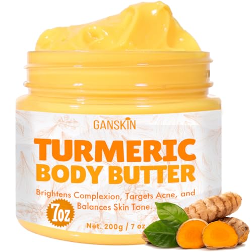 Turmeric Face Cream ? All Natural Skin Brightening Lotion ? Turmeric Whipped Body Butter for Dark Spots, Hyperpigmentation ? Skincare Cleanses, Fights Acne, Evens Tone, Scars, Sun Damage