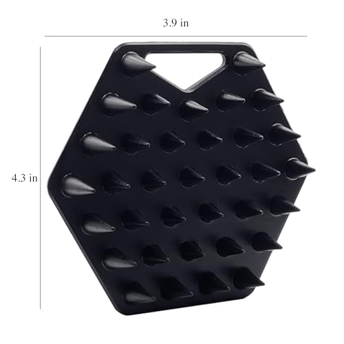 The BEARD BLACK Silicone Beard Scrubber, Facial Hair Exfoliator Brush, Deep Cleans, Removes Beardruff & Dandruff, Unclogs Pores & Helps Hair Growth, Soft-Touch Shower & Bathroom Accessory for Men