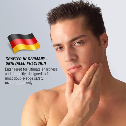 German Solingen Double Edge Razor Blades£¬1 Count Safety Platinum Shave(Pack of 10)