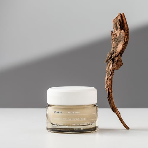 KORRES White Pine Restorative Overnight Facial Cream, Night Face Moisturizer for Mature Skin with Meno Reverse Technology and Retinol Alternative, Smoothing and Hydrating Cream for Women, 1.35 Fl Oz