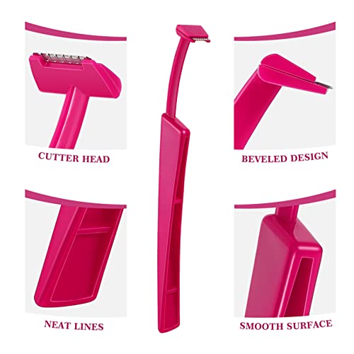 6Pcs Eyebrow Razor Stainless Steel Eyebrow Razors Brow Touch Up Razors Facial Hair Remover with Stainless Steel Blades Armpit Hair Razors for Multipurpose Facial Body Hair Removal