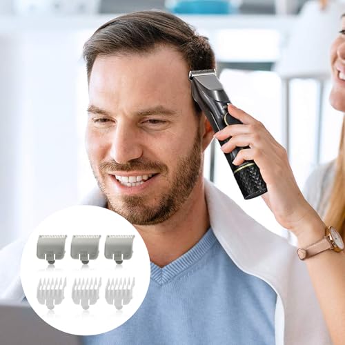 12 Pcs 1/2 Guard Compatible with Wahl Clipper Guards Set Hair Clipper Trimmer Guards #1/2-1/16" (1.5 mm) #1-1/2-3/16" (4.5 mm) Compatible with Wahl #3354-100 Fits Most Size Clippers Guide Comb(Grey)