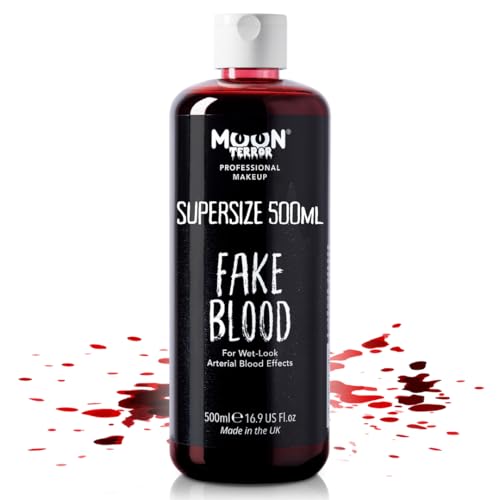 Pro FX Fake Blood - 16.90 fl oz / 500ml - SFX Make up for Halloween Vampire Zombie Theatre - Special Effects Make up Realistic Fake Blood Gel Spray Halloween Costume
