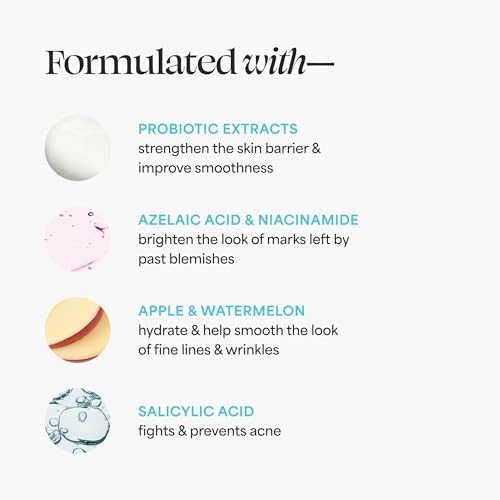 TULA Skin Care Breakout Star - Acne Moisturizer, Prevents & Treats Mild Breakouts, Brightens Marks, Soothes Skin, Contains Probiotics, Salicylic & Azelaic Acid, Niacinamide, Watermelon, 1.7 fl oz.