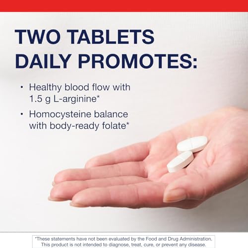 Metagenics Arginine Plus - 1.5 g L?Arginine with Methyl Folate (L?5?MTHF) - Supports Healthy Blood Flow, Circulation & Heart Health - Non?GMO, Gluten?Free, Vegetarian - 120 Tablets