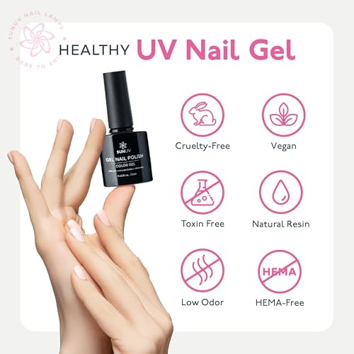 SUNUV UV Light for Nails SUN9X Plus Hema-Free Gel Nail Polish Kit, 16 Colors Gel Polish Set with Top Coat and Base Coat