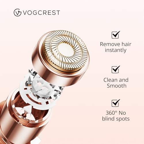 Replacement Heads for Facial Hair Removal: Original Heads Replacement Set for 2 in1 Eyebrow Trimmer - Painless Razor Head for Women - Suitable for VG VOGCREST Model VG-102, VG-1023, VG-1024