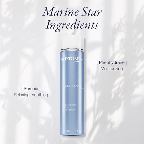 Phytomer Perfect Visage Gentle Cleansing Milk | Moisturzing Daily Face Cleanser & Makeup Remover | Sustainable & Eco-Friendly Skincare | 250ml