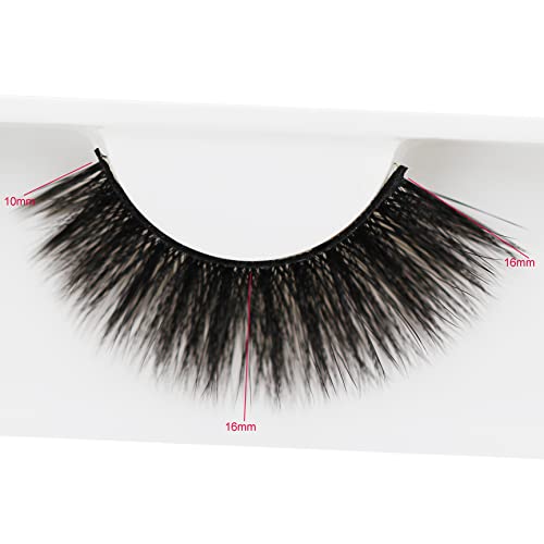 16 Pairs False Eyelashes Natural Wispy Fluffy Dramatic Volume Fake Lashes Extension Handmade Cruelty-free Eyelash (D057)