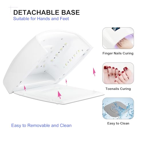 66W UV LED Nail Lamp, Professional Rechargeable Cordless UV Light for Gel Nails,5 Timer Settings Gel Nail Light, Nail Dryer Nail Art Manicure Tools for Home and Salon