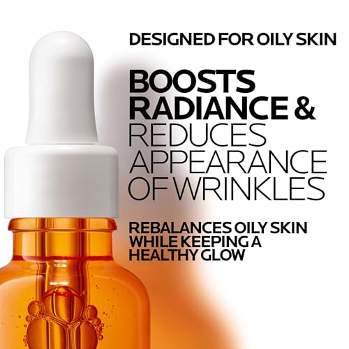 La Roche-Posay Pure 12% Vitamin C Serum For Face With Hyaluronic Acid & Salicylic Acid, Hydrating Face Serum, Boost Radiance & Reduce Wrinkles, 2 Formulas for Normal or Oily Skin Control