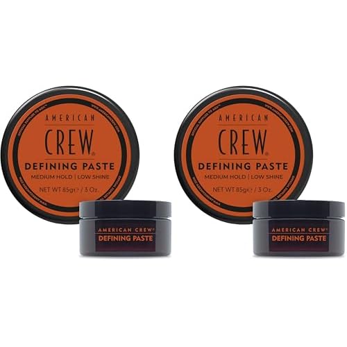 AMERICAN CREW Men's Hair Defining Paste,Like Hair Gel with Medium Hold-Hair Gel & Low Shine,3 oz,(Pack of 2)