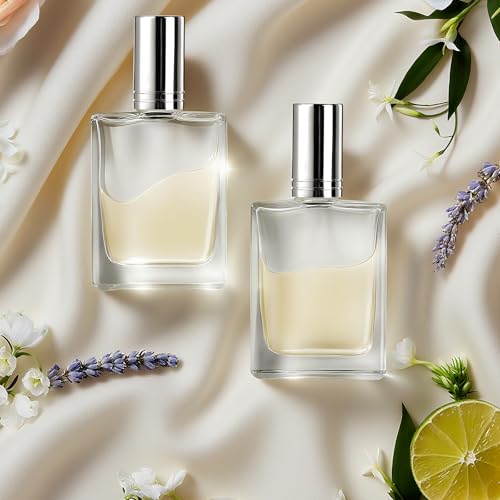 20 Pack Clear Glass Perfume Bottle, 15ml Fine Mist Atomizer Spray Bottles, Empty Small Refill Fragrance Bottles with Droppers and Funnels for Travel Cleaning Face Body Essential Oil, Liquid