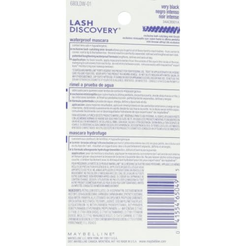Maybelline New York Lash Discovery Mini-Brush Waterproof Mascara, Very Black, 0.16 fl. oz.