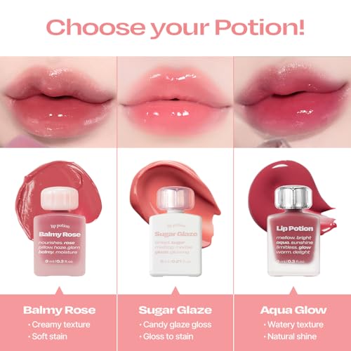 Lip Potion Aqua Glow No.9 Coco Milk | Hydrating, Non-Sticky Gloss with Sheer Radiance | 0.3 Oz