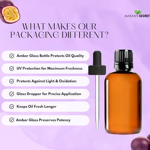 Mayan's Secret Passion Fruit Seed oil Maracuja Oil 100% Pure/Natural/Cold Pressed/Undiluted 4oz (Maracuja Oil (Passion Fruit), 4oz)