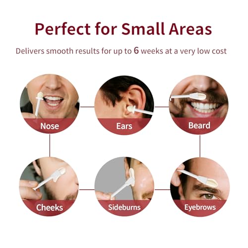 Galdino Nose Wax Kit Men & Women, Nose Hair Wax Kit With 30 Sticks, Ear Hair Removal, Nose Waxing Kit Easy, Quick and Painless