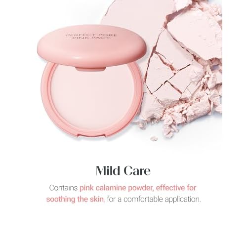 THESAEM Saemmul Perfect Pore Pink Pact - Makeup Finishing Pressed Powder for Sebum Control and Pore Minimization, Soothes Sensitive Skin with Calamine, Setting Powder, Clumps Free 12g