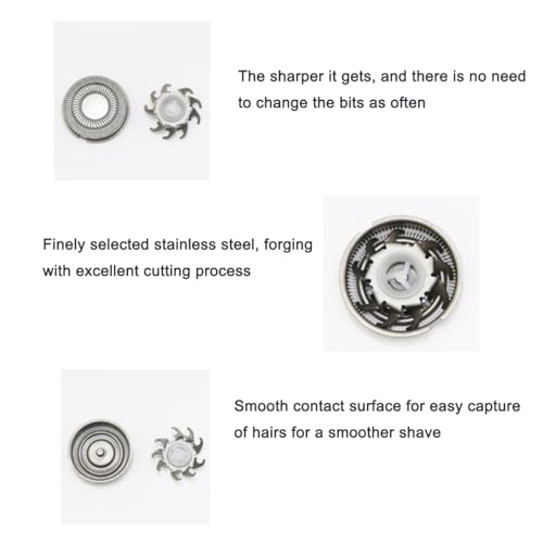 8pcs Shaver Replacement Blades Compatible with Skull Shaver Pitbull, Replacement Blades Heads Compatible with Pitbull Gold Gold/Silver/Platinum Pro Shaver