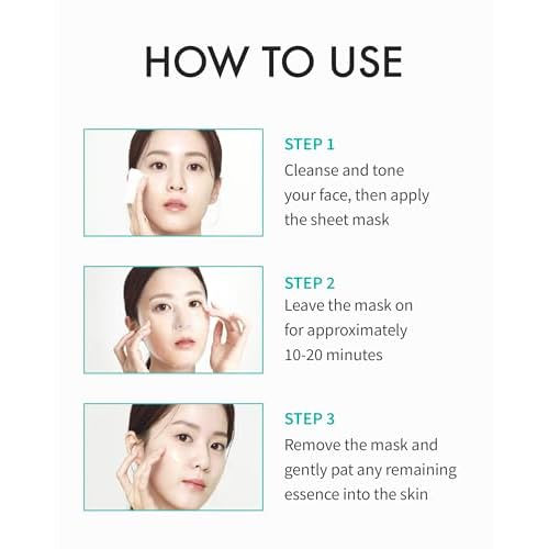 REJURAN¢ç Moisture Treatment Mask, c-PDRN¢ç - Hydrating Facial Sheet Mask, Repairs Skin Barrier and Retains Moisture with PDRx, Korean Skin Care 5-Pack