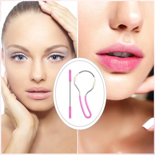 4Pcs Spring Facial Hair Removers for Women, Spring Manual Epilator Hair Removal Threading Tools Face Hair Remover with Handle