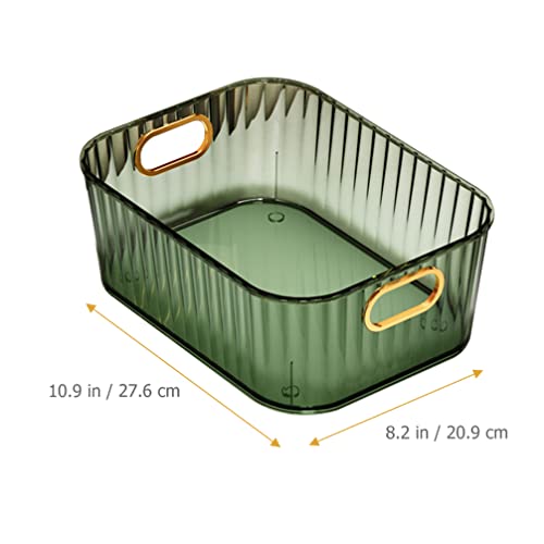 Lurrose Makeup Cosmetic Storage Box Desktop Organizer for Skincare and Small Sundries 10.86X8.22X3.93 Inch Clear Makeup Organizer without Lid