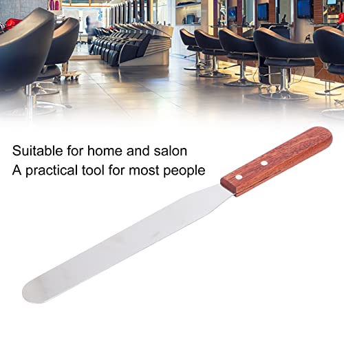 Metal Wax Spatula, Stainless Steel Wax Spatula Eyebrow Wax Metal Wax Spatula Straight Stainless Steel Body Wax Spatula With Wooden Handle For Hair Removal
