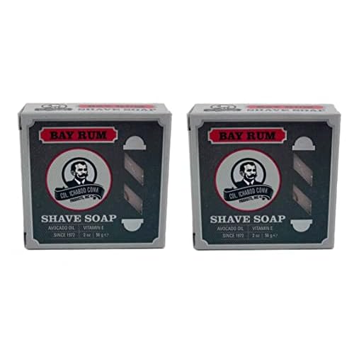 Colonel Conk Worlds Famous Shaving Soap, Bay Rum (Net Weight 4.50 Oz) - Two Pack