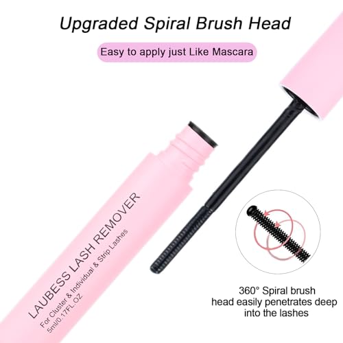 Lash Remover for Cluster Lashes 5ml LAUBESS LASH Remover for Lash Extensions at Home Lash Clusters DIY Eyelash Extension Remover DIY Lash Extension Remover Adhesive