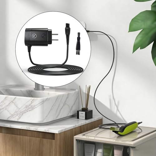 8V Power Adpater Compatible with Philips HQ850 One Blade QP2630 QP2530 Shaver,Replacement Charger Fit for Philips Razor Norelco All-in-One Grooming Trimmer Charging Cable Supply